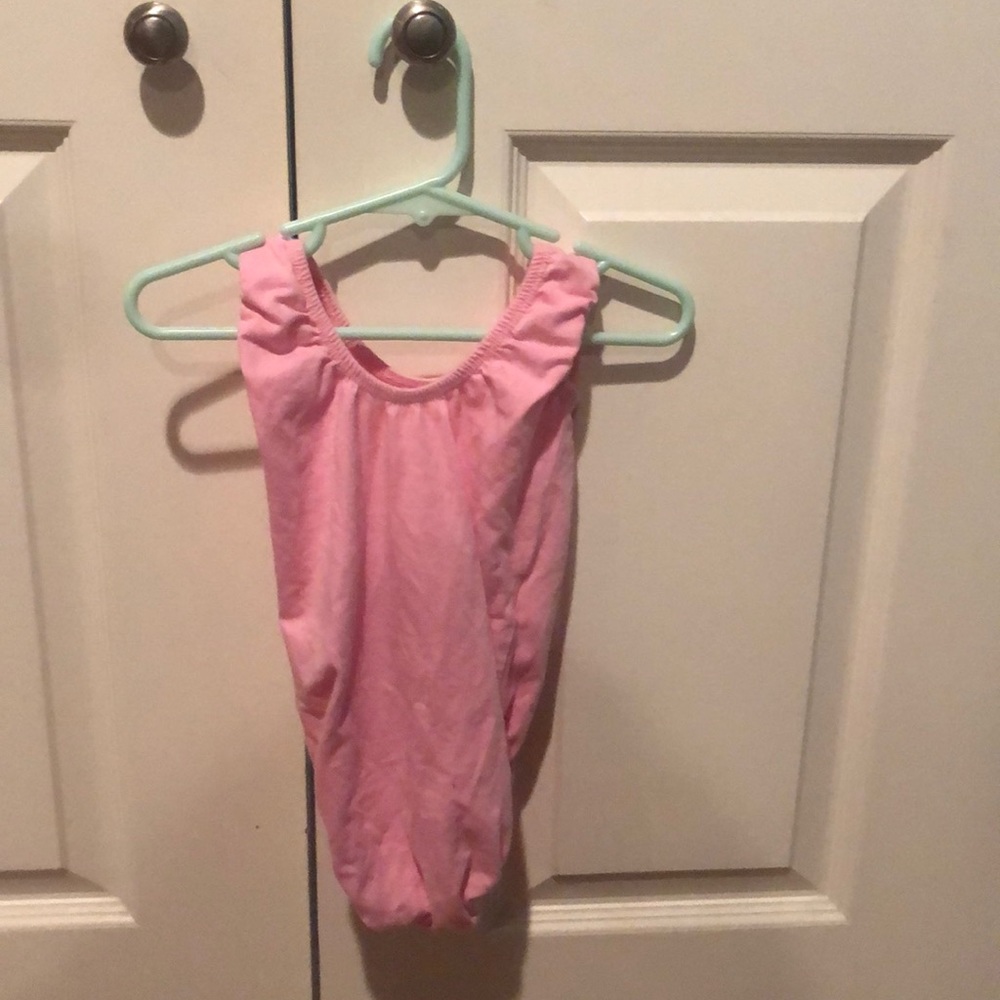 Little girl pink leotard